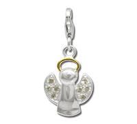 Silberdream Charm Argent Plaqué Or Pendentif Or Ange Zircone Fc813y