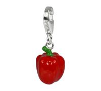 Silberdream Charm Bracelet Argent 925 Émaillé Pendentif Poivron Rouge Fc621