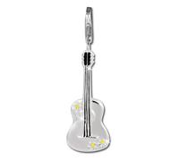 Silberdream Charm Bracelet En Argent Véritable 925 Pendentif Guitare Blanche Fc3001