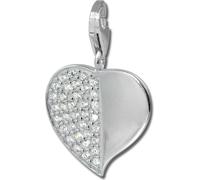 SilberDream Charm bracelet pendentif cœur zirconium 925 argent véritable FC233W