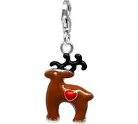 SilberDream Charm bracelet pendentif renne brun 925 argent véritable FC698N