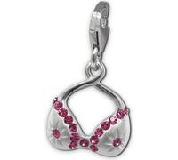 SilberDream Charm bracelet pendentif soutien-gorge rose zirconium 925 argent véritable FC863A