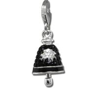 SilberDream Charm cloche zirconium noir Pendentif à breloques 925 argent D2GSC575S