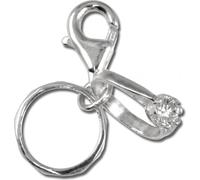 SilberDream Charm pendentif anneaux de mariage zirconium 925 argent véritable FC229W