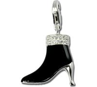 SilberDream Charm Pendentif Botte noir zirconium 925 Argent véritable FC247S