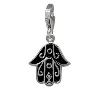Silberdream Charm Pendentif En Argent Véritable 925 Main Indienne Noire Fc736s