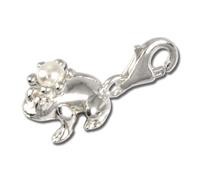 Silberdream Charm Pendentif En Argent Véritable 925 Perle Couronne De Grenouille Blanche Fc219w