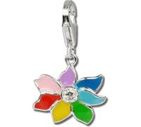 SilberDream Charm pendentif fleur multicolore zirconium 925 argent véritable FC252W