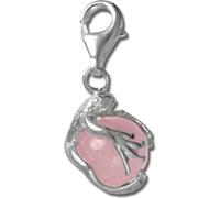 SilberDream Charm pendentif grenouille boule rose pierre Cateye argent véritable FC244P
