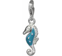 SilberDream Charm pendentif hippopotame bleu clair zircon argent émaillé FC844H