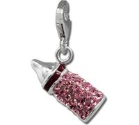 SilberDream Charm rose tétine zirconium argent Charms pendentif GSC555A