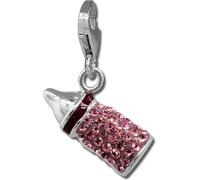SilberDream Charm tétine zirconia rose Pendentif à breloques 925 argent D2GSC555A