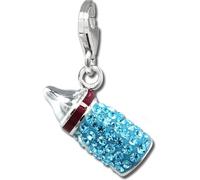SilberDream Charm tétine zirconium bleu clair Pendentif à breloques Argent D2GSC555H