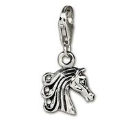 SilberDream Charms - Charm tête de cheval pour charms colliers bracelets boucles d'oreilles - Argent 925 Sterling - FC1043