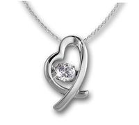 Silberdream Coeur Set Collier + Pendentif Zircone Mobile Argent 925 Dsk102w