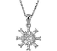 SilberDream Collier 44,5cm Argent avec Zirconia Pendentif Flocon de neige SDK4981W