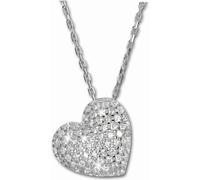SilberDream Collier 44,5cm en argent 925 avec pendentif coeur en zirconium SDK4986W