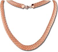 SilberDream Collier 45cm 925 argent doré tresse argent rose SDK22045E