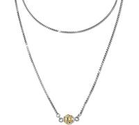 SilberDream Collier 45cm 925 argent doré Véritable boule argent or SDK24845Y