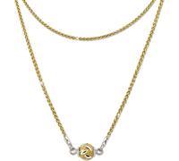 SilberDream Collier 46cm 925 argent doré Véritable boule argent or SDK24146Y