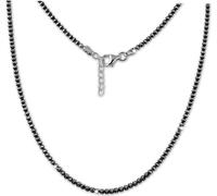 SilberDream Collier 47cm 925 argent bijoux boules argent noir SDK11045K