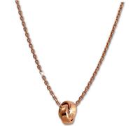 SilberDream Collier 47cm 925 argent doré véritable entrelacé rose SDK11344E