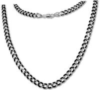 SilberDream Collier 925 argent 45cm chaîne blindée bijoux argent noir D2SDK21445S