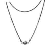 SilberDream Collier 925 Argent 46cm Bijoux Boule Argent Noir D2SDK24446S