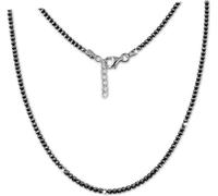 SilberDream Collier 925 argent 47cm bijoux boules argent noir D2SDK11045K