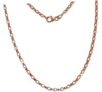 SilberDream Collier 925 argent doré 45cm Chaîne à pois ovale rose D2SDK26045E