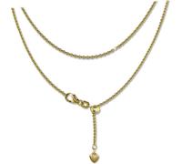SilberDream Collier 925 argent doré 45cm coeur bijoux argent or D2SDK22645Y