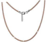 SilberDream Collier 925 argent doré 47cm boules argent rose D2SDK11045E