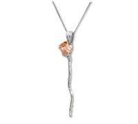 Silberdream Collier Argent Rose Bijoux 44cm Argent 925 Plaqué Or Sdk50144t