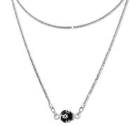 Silberdream Collier Boule Argent Noir Bijoux 45cm Argent 925 Sdk23945s