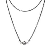 Silberdream Collier Boule Argent Noir Bijoux 46cm Argent 925 Sdk24446s