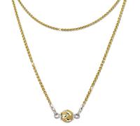 Silberdream Collier Boule Argent Or 46cm Argent Véritable 925 Plaqué Or Sdk24146y