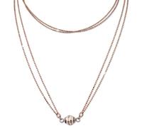 Silberdream Collier Boule Argent Rose 45cm Argent Véritable 925 Plaqué Or Sdk24745e