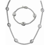 SilberDream Collier Bracelet Ensemble de bijoux Femme Goutte Argent mat SDS416