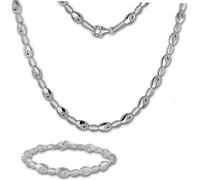SilberDream Collier Bracelet Ensemble de bijoux Femme Zirconia Argent blanc SDS444W