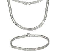 SilberDream Collier Bracelet Ensemble de bijoux pour dames Trendy Argent mat SDS407