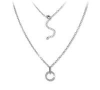 Silberdream Collier Cercle Zircone Bijoux Paillettes 45cm Argent 925 Gsk410w
