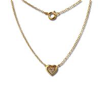 Silberdream Collier Coeur Argent Or 45cm Argent Véritable 925 Plaqué Or Sdk8009y