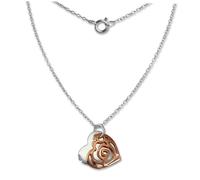 Silberdream Collier Coeur Argent Rose 45cm Argent Véritable 925 Plaqué Or Sdk8006e