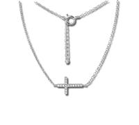 Silberdream Collier Croix Zircone Bijoux En Argent 46cm Argent 925 Gsk402w