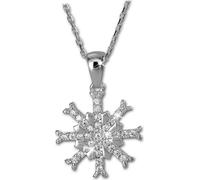 SilberDream Collier en argent 44,5cm Pendentif flocon de neige zirconium D2SDK4981W