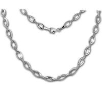 SilberDream Collier en argent massif 925 Collier ovale blanc Femme SDK449W