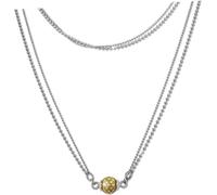 SilberDream Collier en argent véritable 925 argent doré 45cm boule argent or D2SDK24645Y