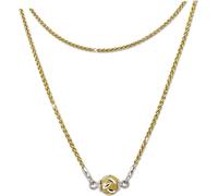SilberDream Collier en argent véritable 925 argent doré 46cm boule argent or D2SDK24146Y