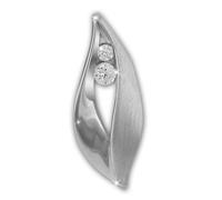 Silberdream Collier Femme Pendentif Chaîne Feuille Zircone Argent 925 Sdh420w