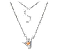 Silberdream Collier Je Taime Rose 46cm Argent 925 Plaqué Or Sdk50844e